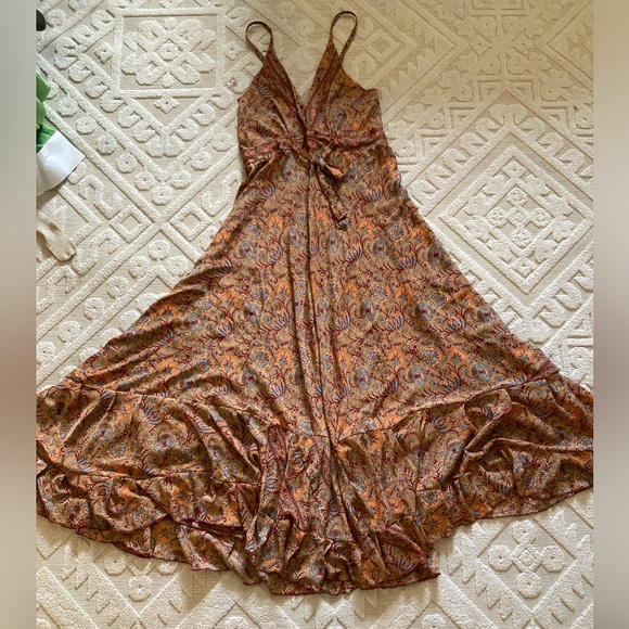 Orange Tiered Ruffled Maxi Sundress - Picture 2 of 8